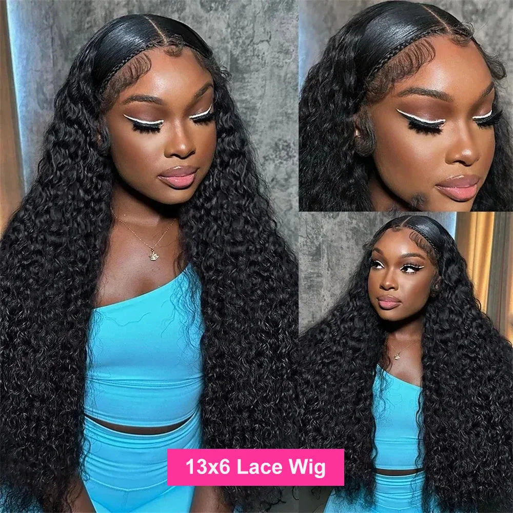 13x6 HD Lace Closure Wig Deep Wave 13x4 360 HD Transparent Lace Front Human Hair Wig Pre Plucked Remy Lace Frontal Wigs For Wome