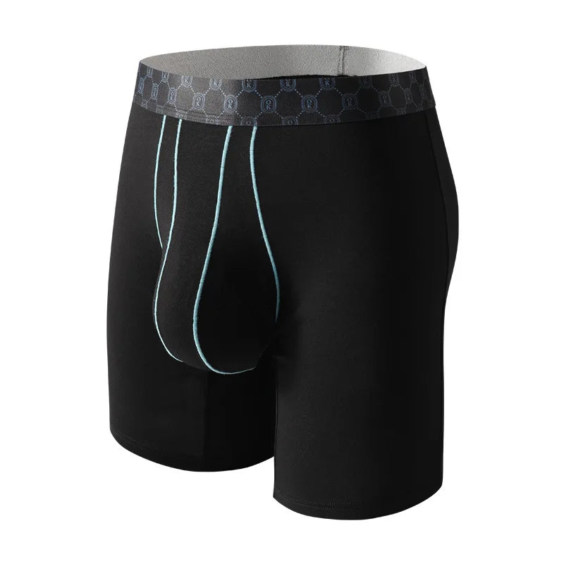 2025 men's boxers extended medium pants breathable and comfortable large pocket boxers foreign trade NK41