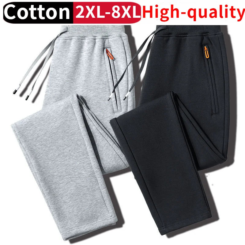 Cotton Large Size Men'S Graphic Leg Pants Wear Waist Drawstring Regular Fit Casual Sweatpants Straight Pocket For Daily Anew Bot