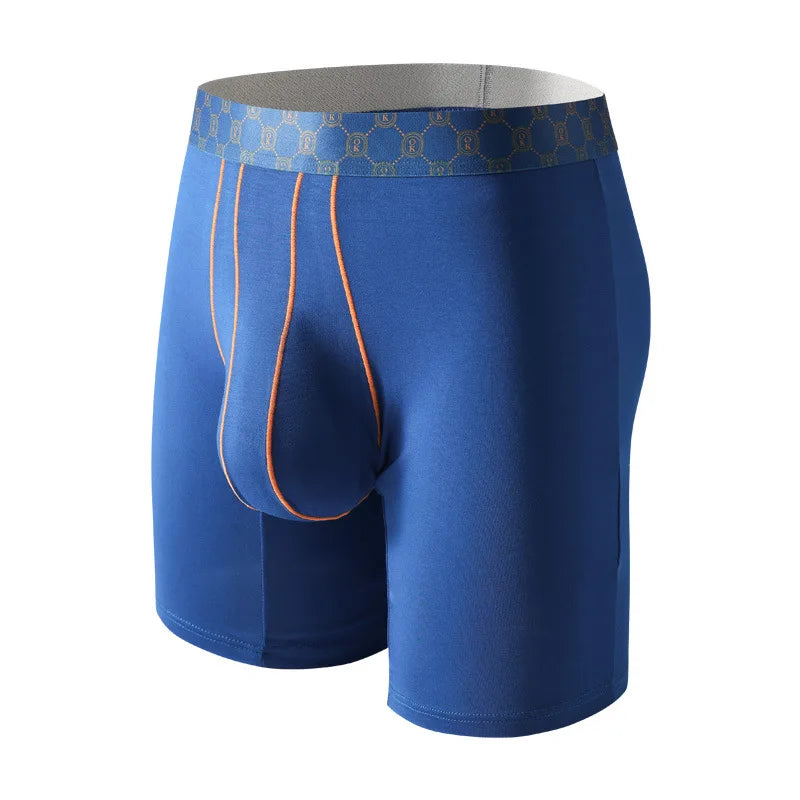 2025 men's boxers extended medium pants breathable and comfortable large pocket boxers foreign trade NK41