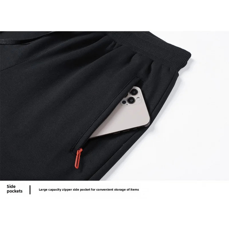 Cotton Large Size Men'S Graphic Leg Pants Wear Waist Drawstring Regular Fit Casual Sweatpants Straight Pocket For Daily Anew Bot