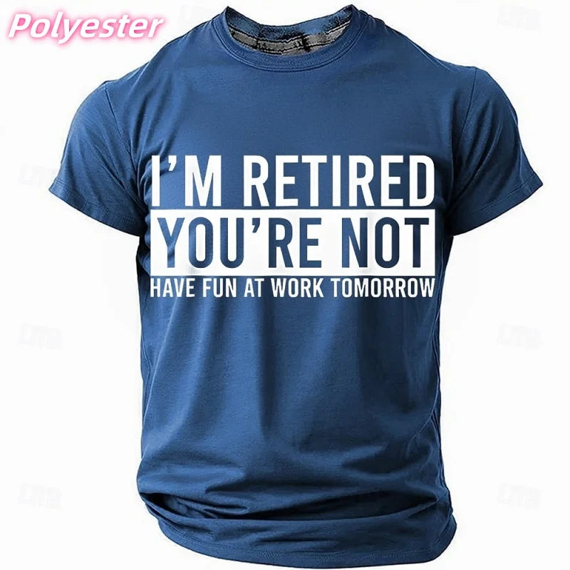 3D Printed Humorous Words T-shirt For Men Fun Colorful Pattern Tees Summer Casual Round Neck Short-sleeved T Shirts Street Tops