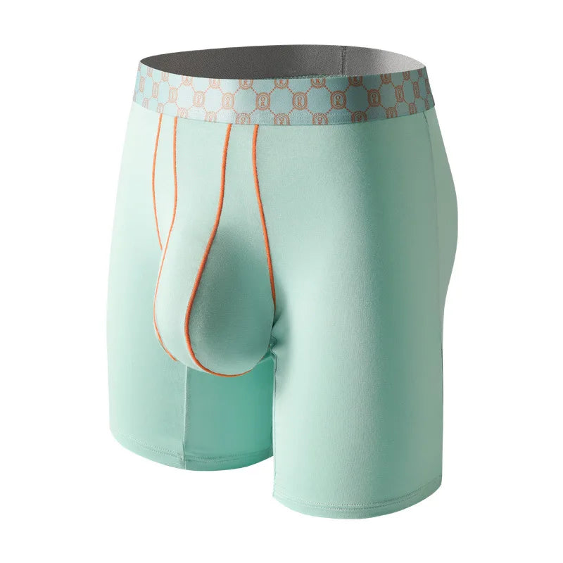 2025 men's boxers extended medium pants breathable and comfortable large pocket boxers foreign trade NK41