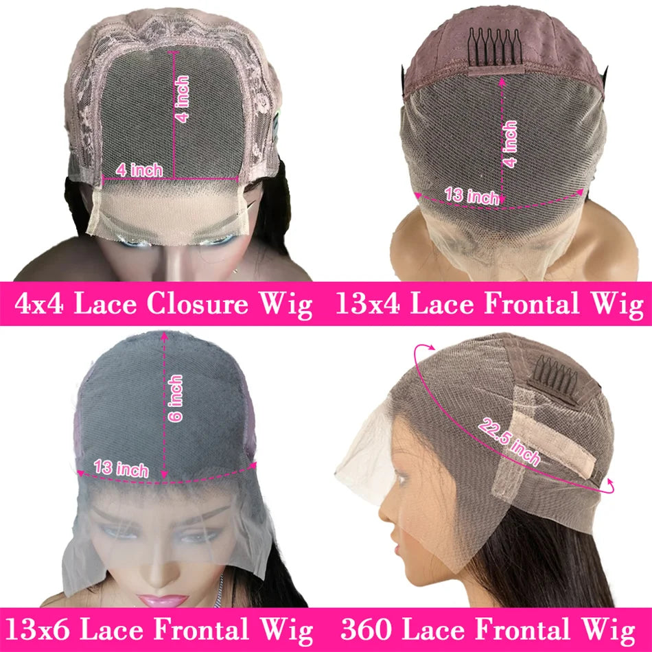 Chocolate Brown Lace Front Wigs Body Wave HD 13x6 30 Inch Colored Transparent Lace Frontal Wig 100% Human Hair Wigs Pre Plucked