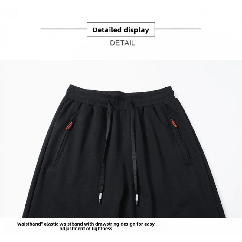 Cotton Large Size Men'S Graphic Leg Pants Wear Waist Drawstring Regular Fit Casual Sweatpants Straight Pocket For Daily Anew Bot
