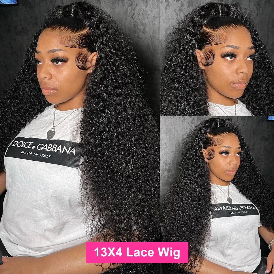 13x6 HD Lace Closure Wig Deep Wave 13x4 360 HD Transparent Lace Front Human Hair Wig Pre Plucked Remy Lace Frontal Wigs For Wome