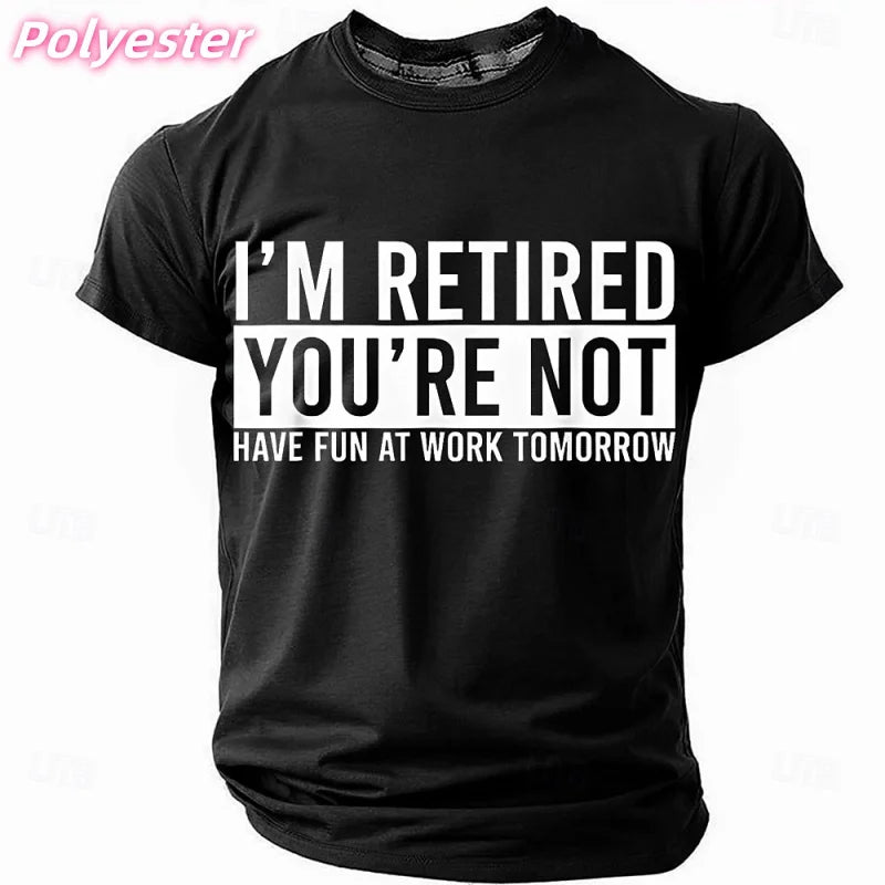3D Printed Humorous Words T-shirt For Men Fun Colorful Pattern Tees Summer Casual Round Neck Short-sleeved T Shirts Street Tops