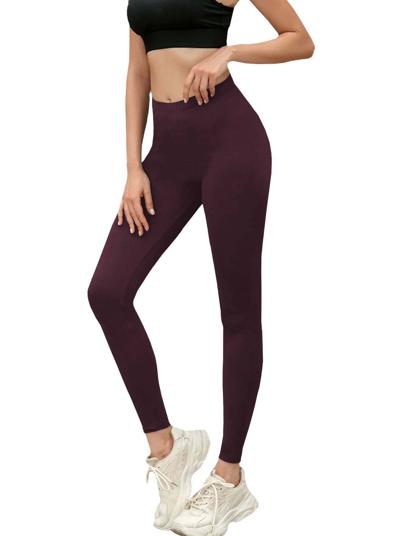 Women's Super Soft Leggings High Elasticity No See Through Workout Yoga Running Athletic Push Up Gym Long Fitness Leggings