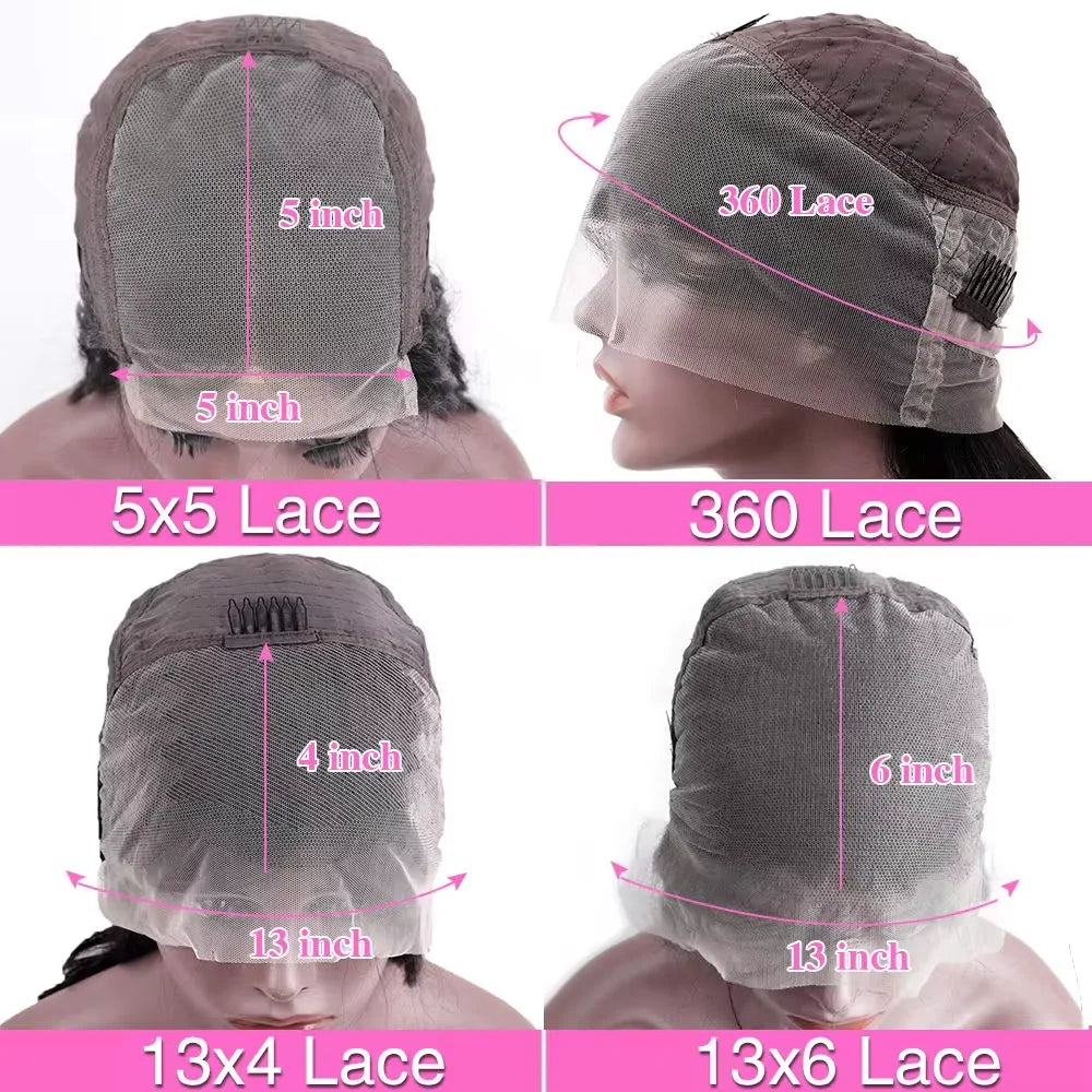 46 Inch Natural Color Body Wave 13x6 360 HD Lace Frontal Wig Natural Black Body Wave Human Hair 200 Density Wigs For Women